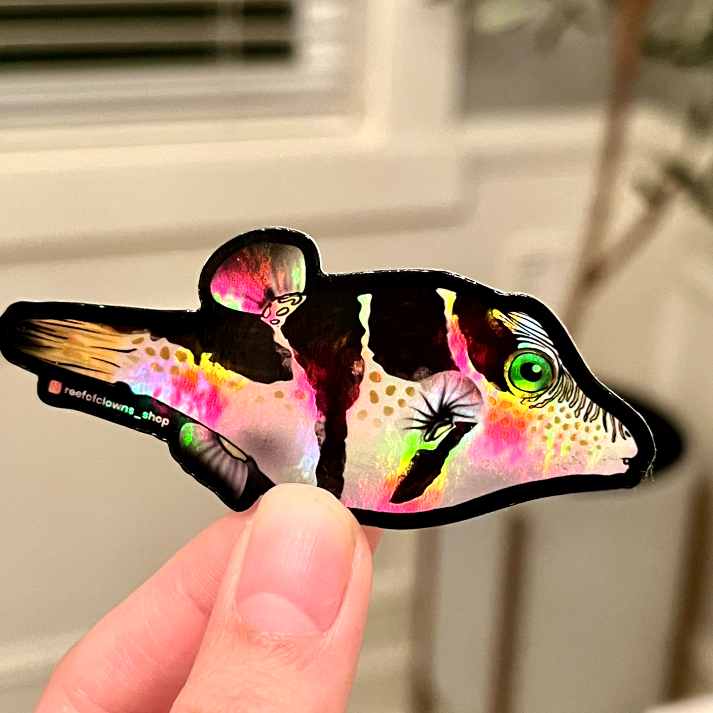 Saddle Valentini Puffer (Holographic) - Reef of Clowns