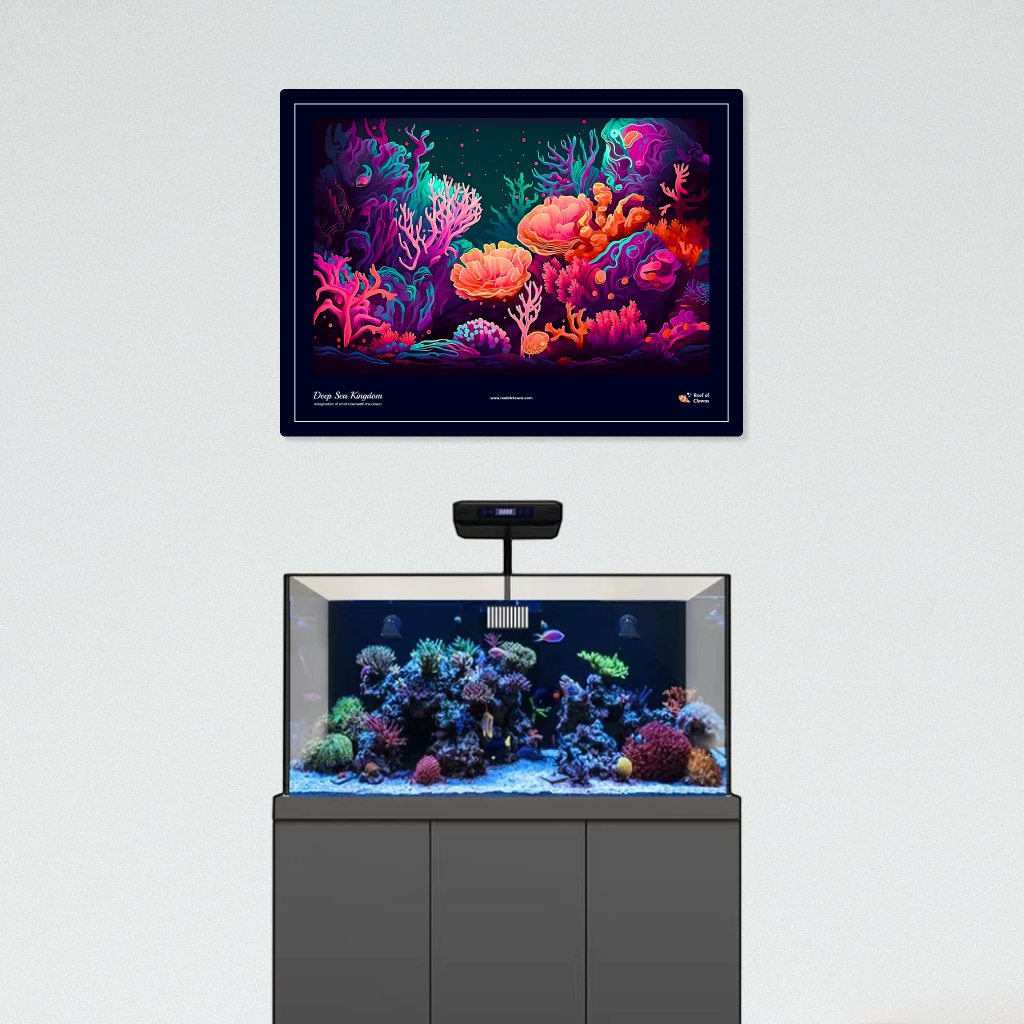Deep Sea Kingdom UV Blacklight Tapestry - Reef of Clowns