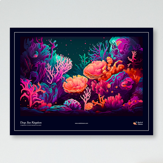 Deep Sea Kingdom UV Blacklight Tapestry - Reef of Clowns