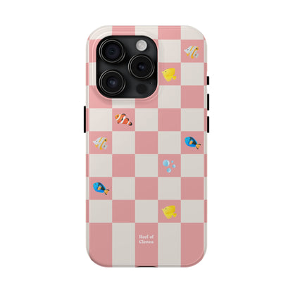 Reef of Clowns Checkerboard (Pinktide) Phone Case