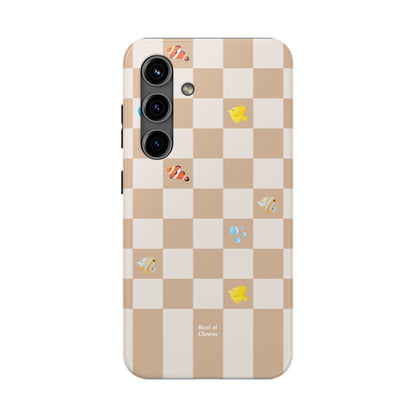 Reef of Clowns Checkerboard (Espresso) Phone Case