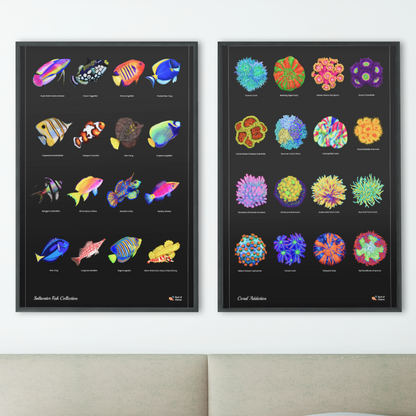 Vertical Vibrant Coral Poster | Reef Tank