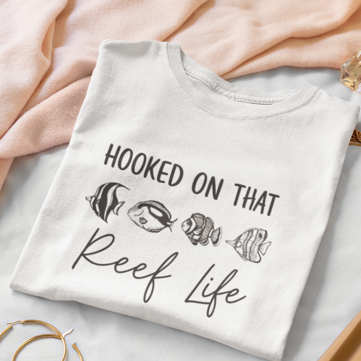 Hooked On That Reef Life Premium T-Shirt – Reef of Clowns LLC