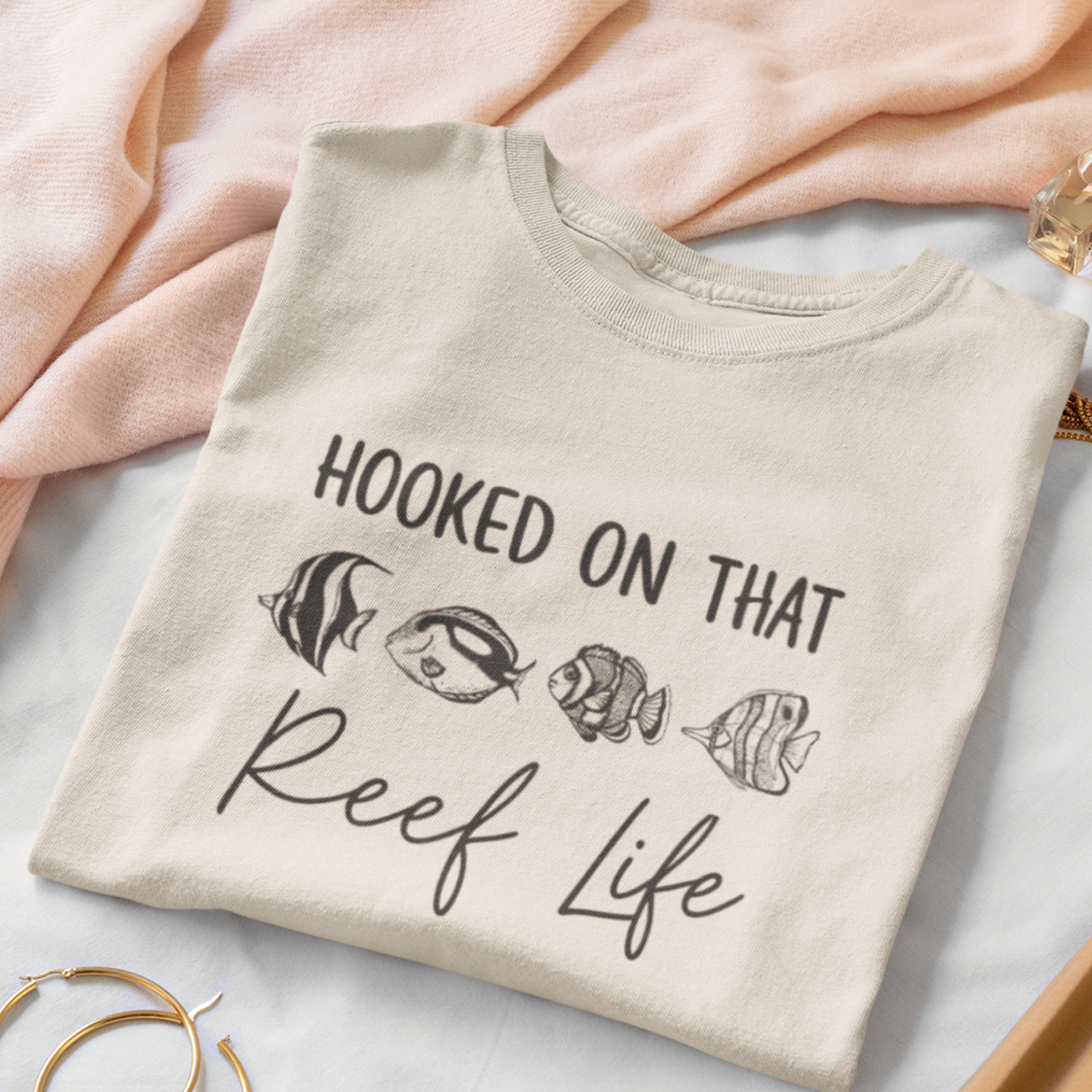 Hooked On That Reef Life Premium T-Shirt – Reef of Clowns LLC
