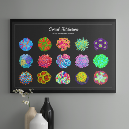 Horizontal Coral Fish Poster | Reef Tank