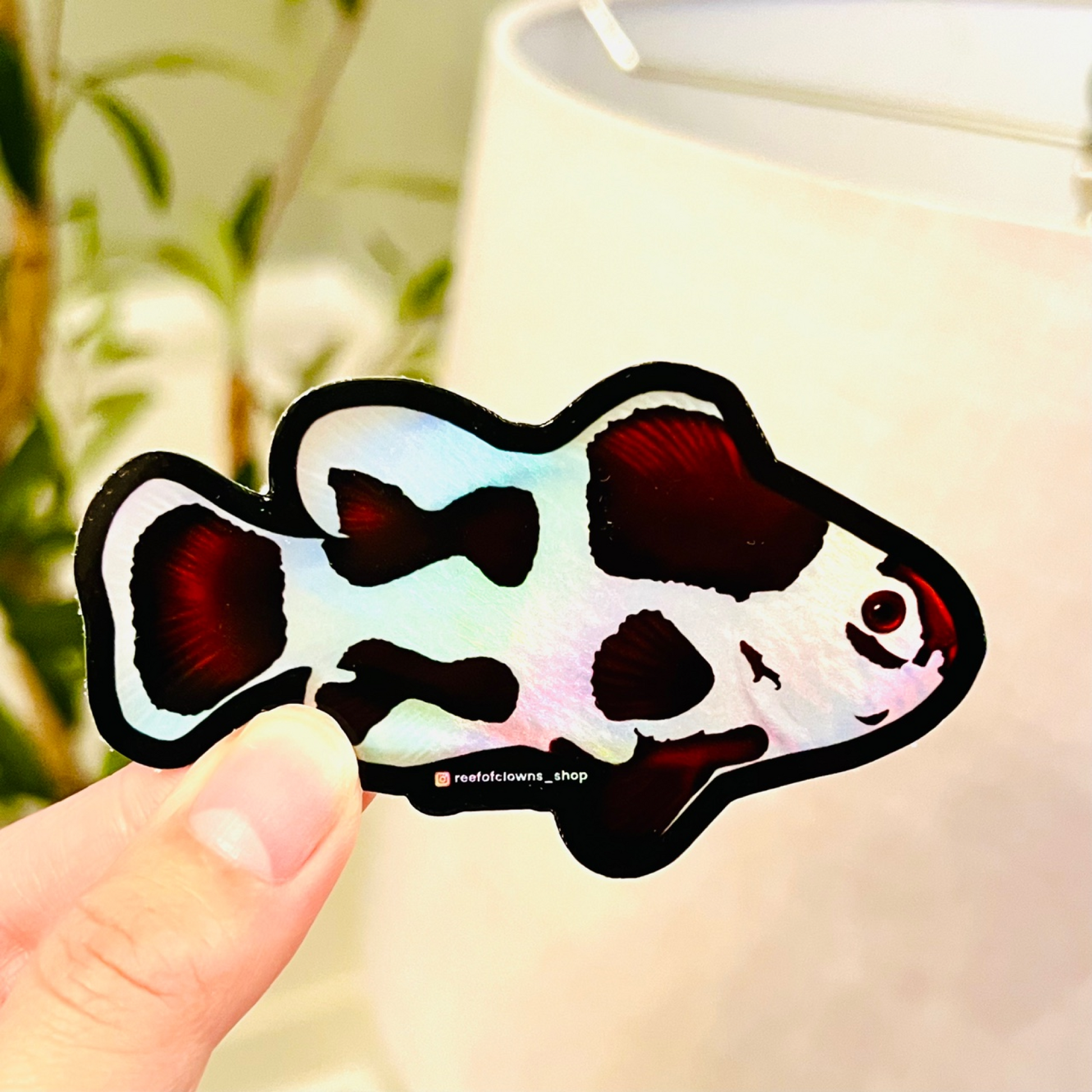 Mocha Storm Clownfish Sticker (Holographic) - Reef of Clowns LLC