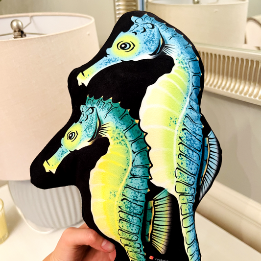 Sea Horse Pillow - Reef of Clowns LLC