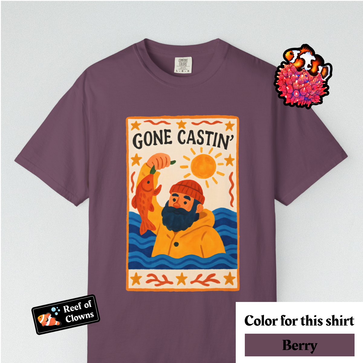 Gone Castin' - Graphic Shirt