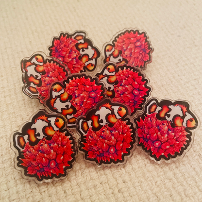 Clownfish and Anemone Pin - Reef of Clowns LLC