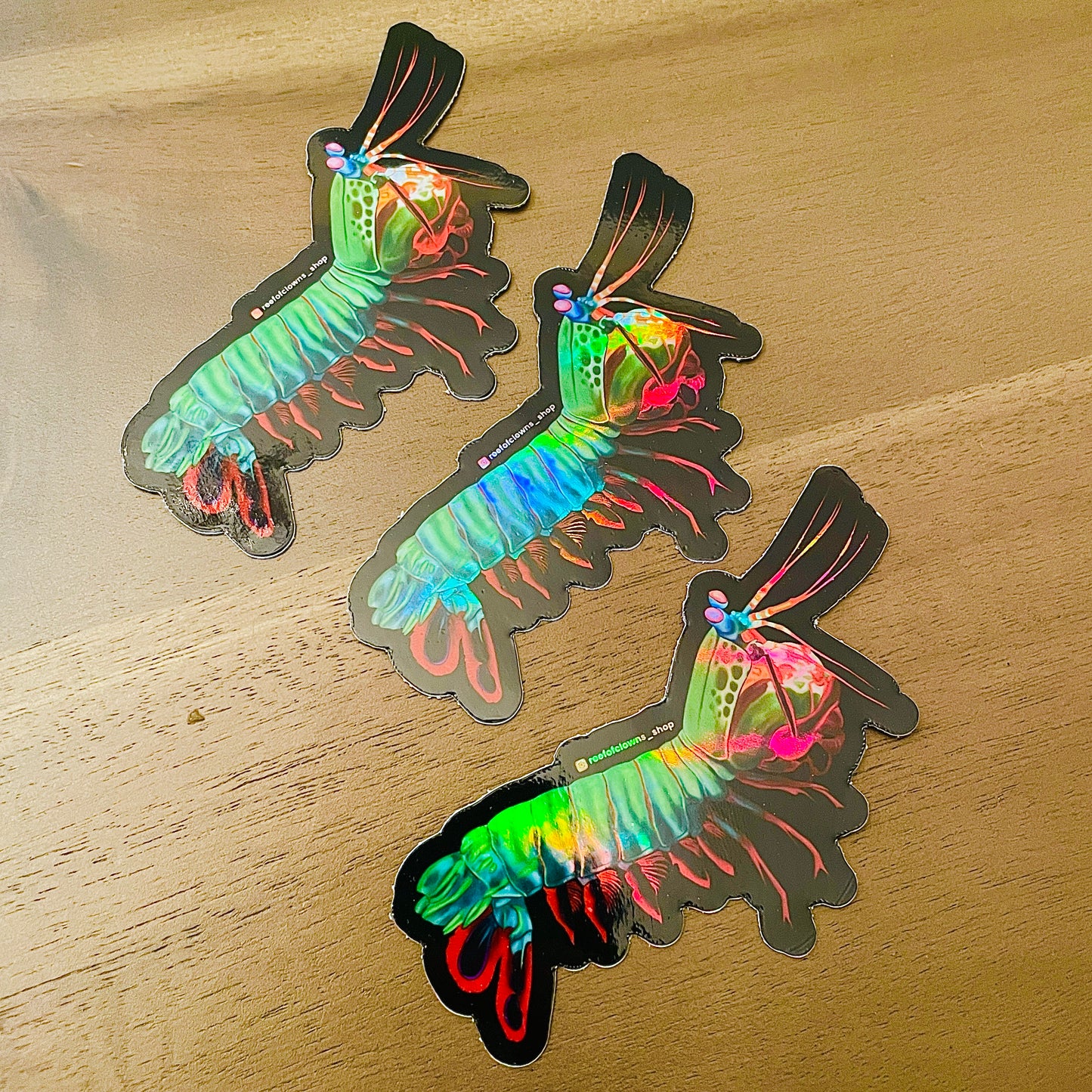 Mantis Shrimp Sticker (Holographic) - Reef of Clowns LLC