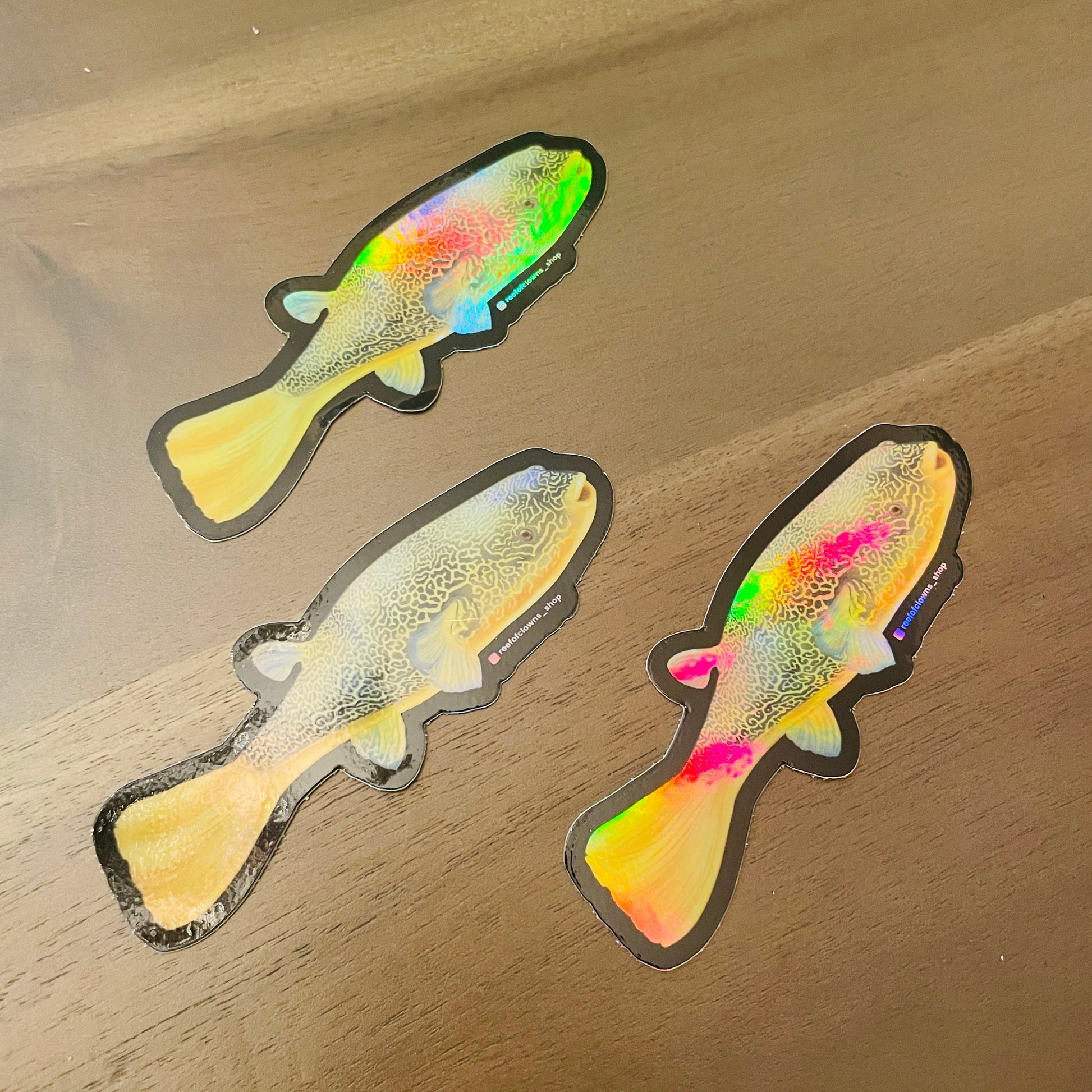 Freshwater Puffer Sticker (Holographic) - Reef of Clowns LLC