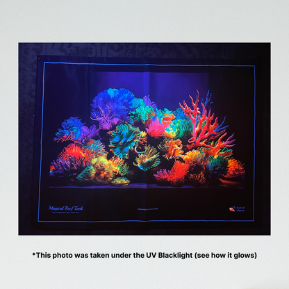 Magical Reef Tank UV Blacklight Tapestry - Reef of Clowns