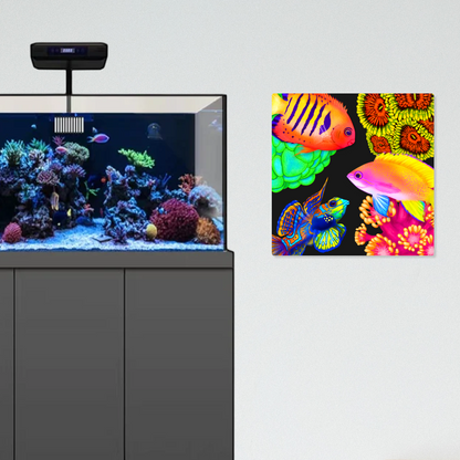 Fish and Corals UV Blacklight Tapestry - Reef of Clowns