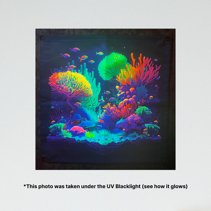 Reef Magic UV Blacklight Tapestry - Reef of Clowns