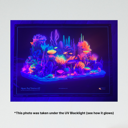 Mystic Reef Underworld UV Blacklight Tapestry