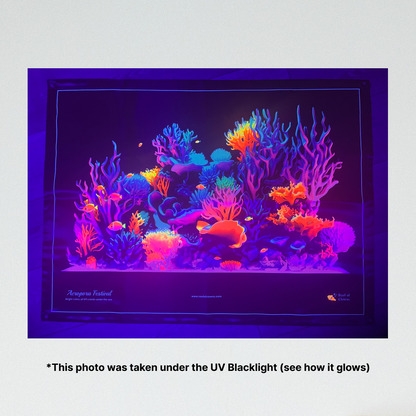 Acropora Festival UV Blacklight Tapestry