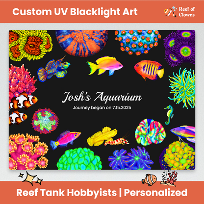 Custom UV Blacklight Reef Tapestry – Personalized