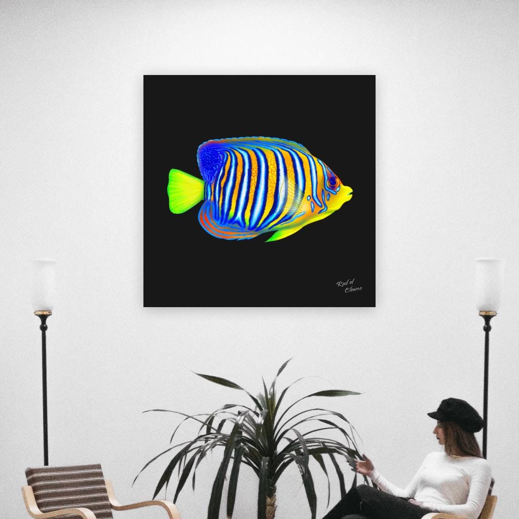 Regal Angelfish Canvas Wall Art