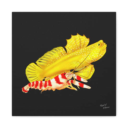Watchman Goby and Pistol Shrimp Pair Canvas Wall Art