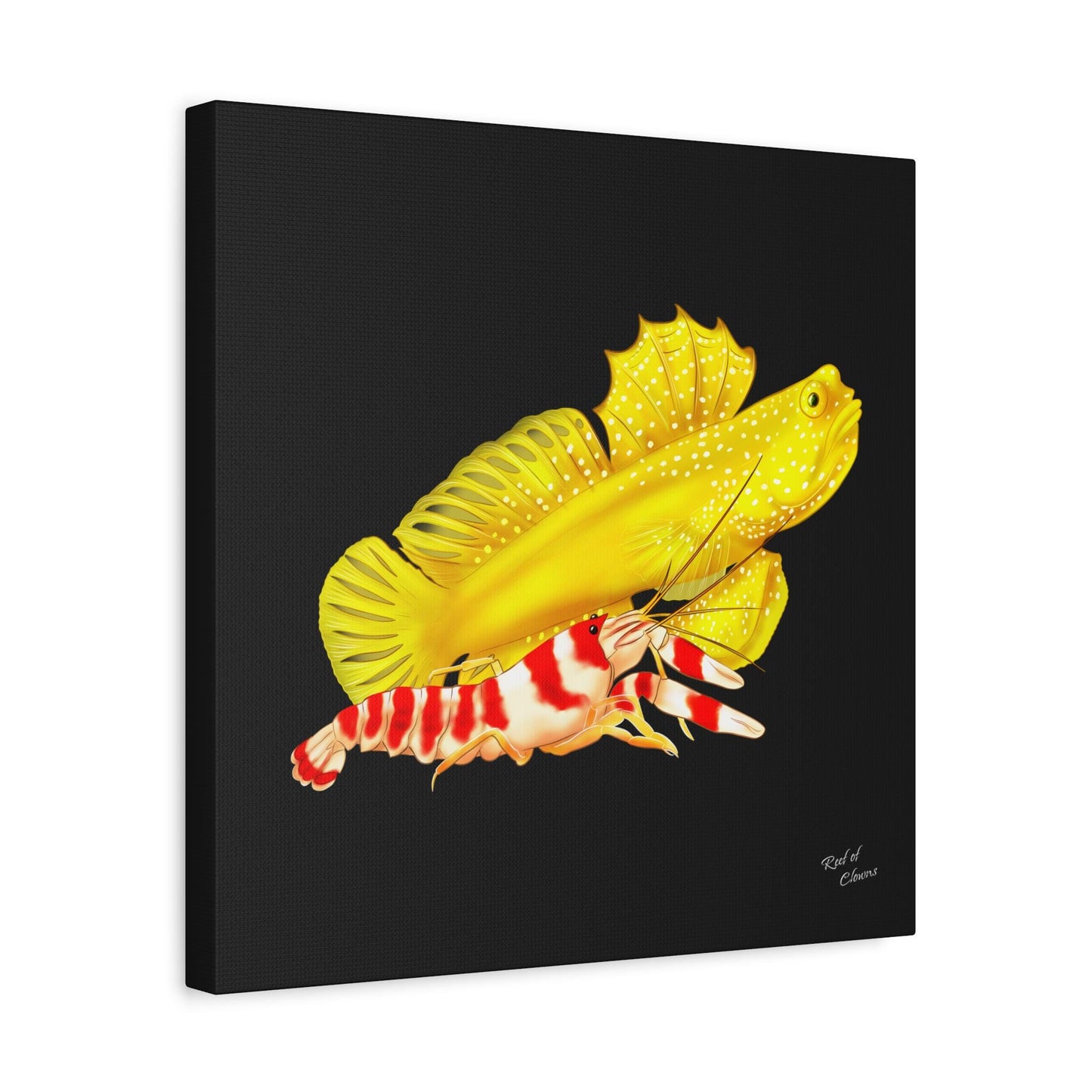 Watchman Goby and Pistol Shrimp Pair Canvas Wall Art