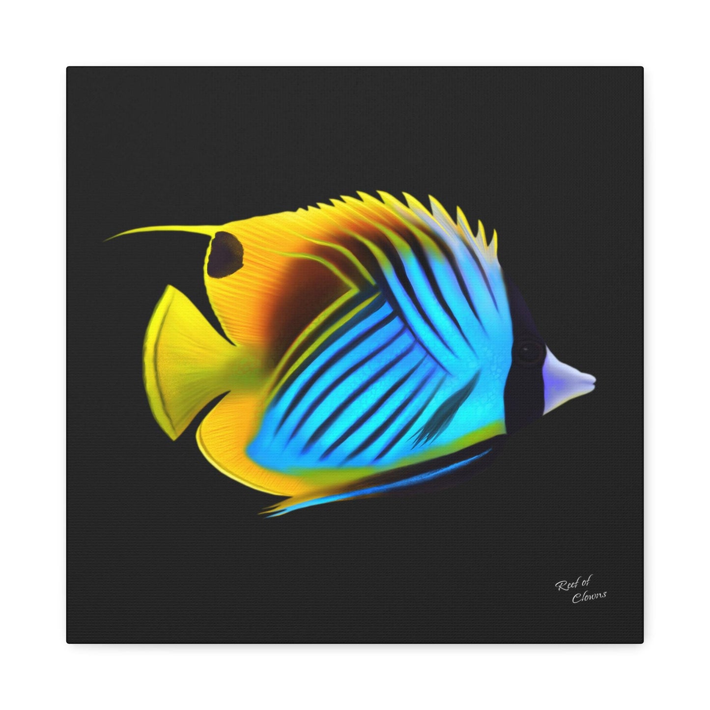 Threadfin Butterflyfish Canvas Wall Art
