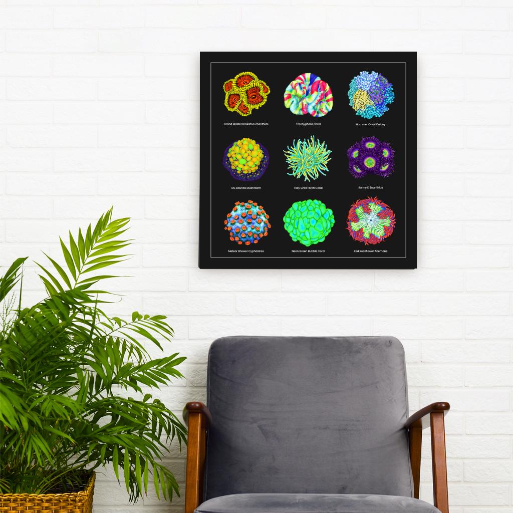 Reef Coral Canvas Wall Art