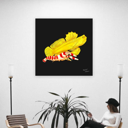 Watchman Goby and Pistol Shrimp Pair Canvas Wall Art
