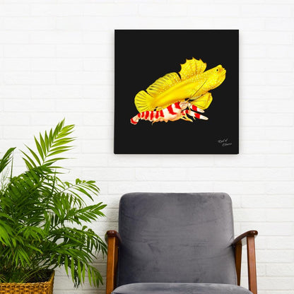 Watchman Goby and Pistol Shrimp Pair Canvas Wall Art
