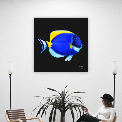 Powder Blue Tang Canvas Wall Art