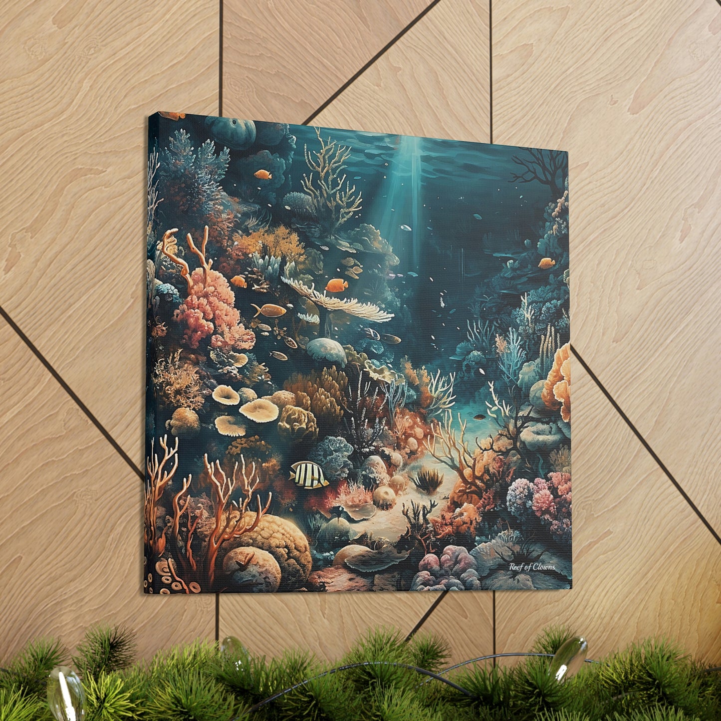 Coral Reef Evening (Canvas Art) - Reef of Clowns