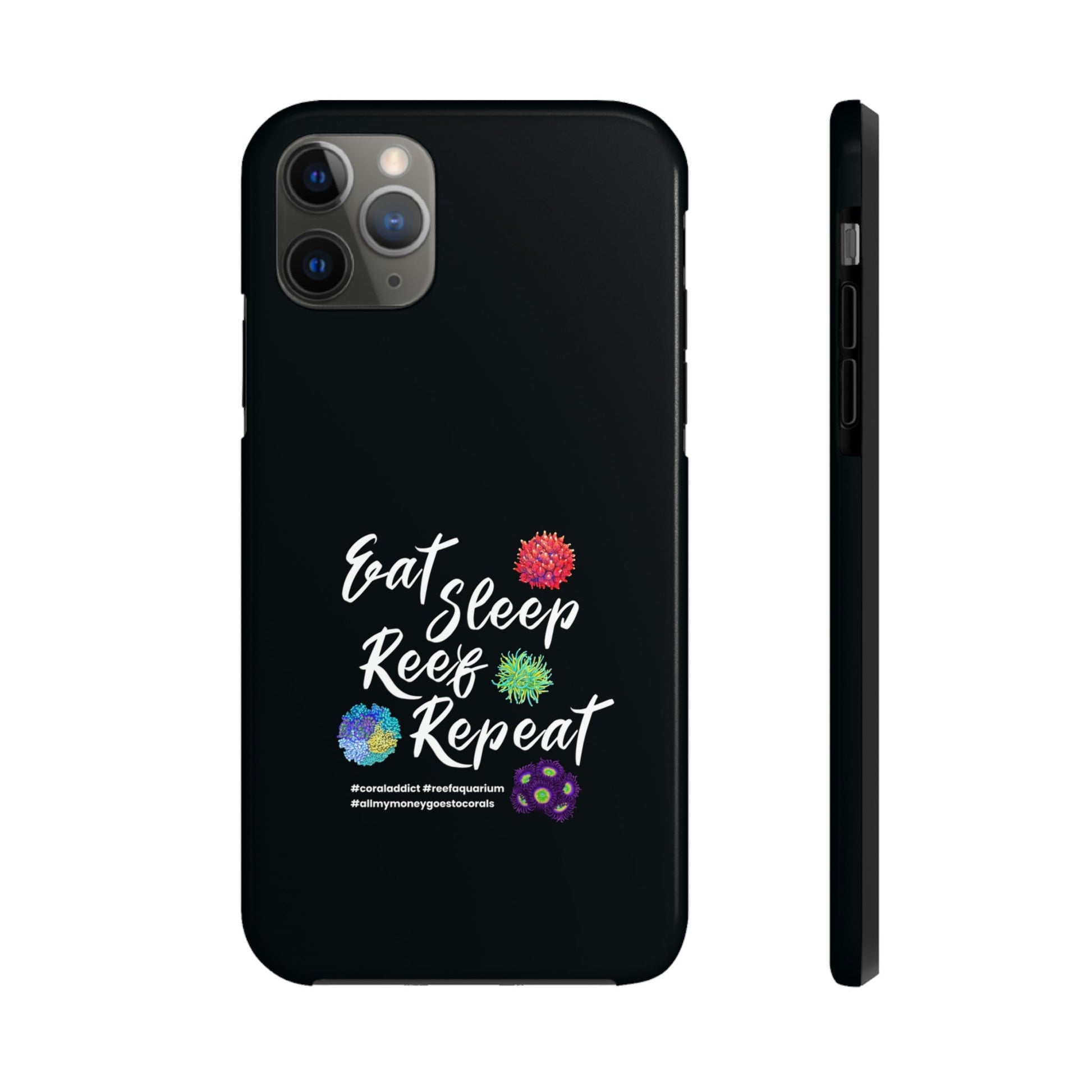 Eat Sleep Reef Repeat (Black) - Reef of Clowns