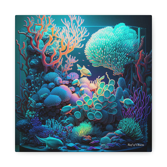 Coral Fantasy Aquarium (Canvas Art) - Reef of Clowns