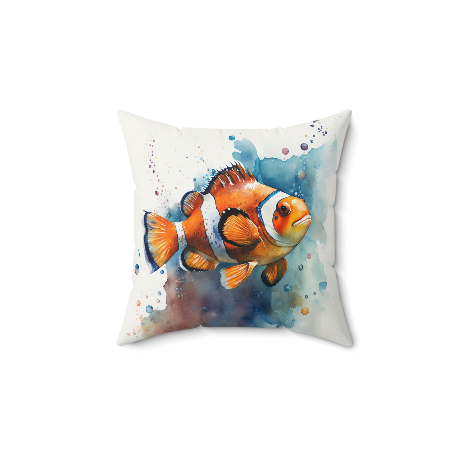 Clownfish Watercolor Pillow - Reef of Clowns