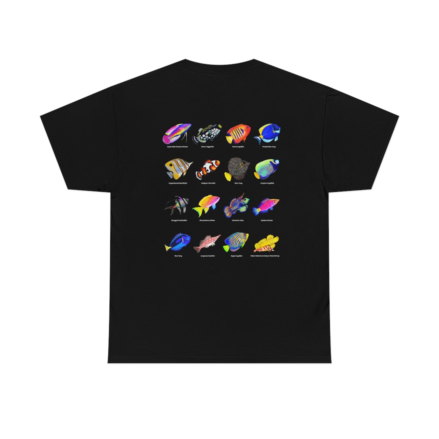 Shirt with 16 Fish in the Back - Reef of Clowns