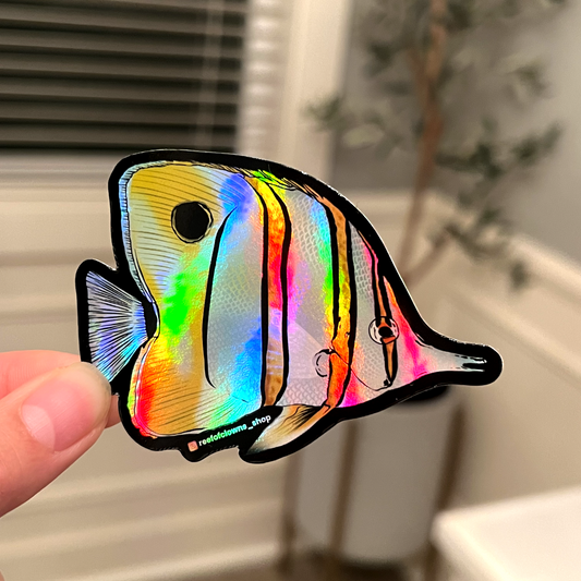 Copperband Butterflyfish (Holographic) - Reef of Clowns