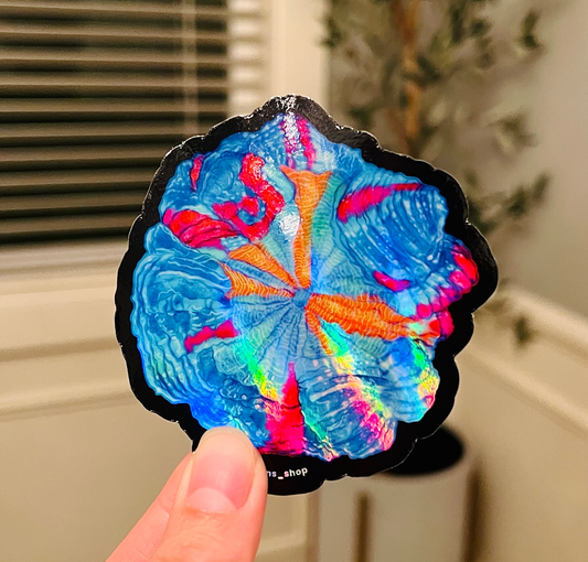Ultra Rainbow Acantho Coral Sticker (Holographic) - Reef of Clowns