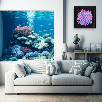 Strawberry Shortcake Acropora (Canvas Art) - Reef of Clowns