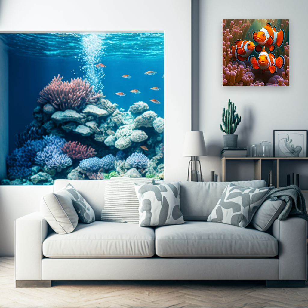 Clownfish Family (Canvas Art) - Reef of Clowns