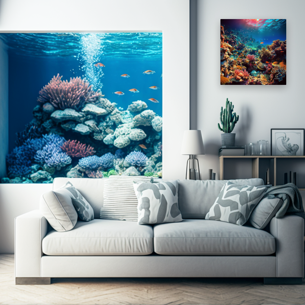 Coral Reef Under the Sun (Canvas Art) - Reef of Clowns