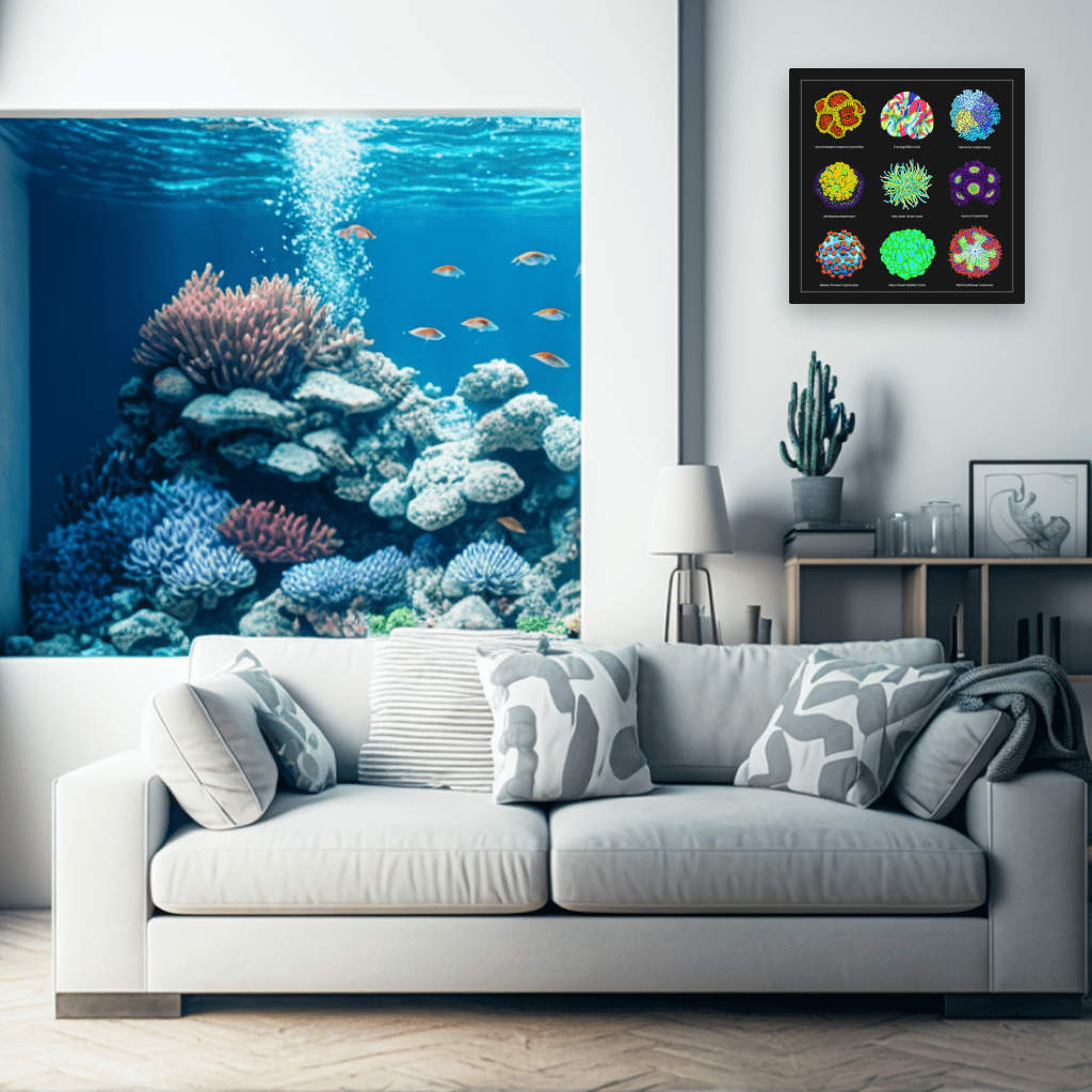 Coral Collection with Names v2 (Canvas Art) - Reef of Clowns