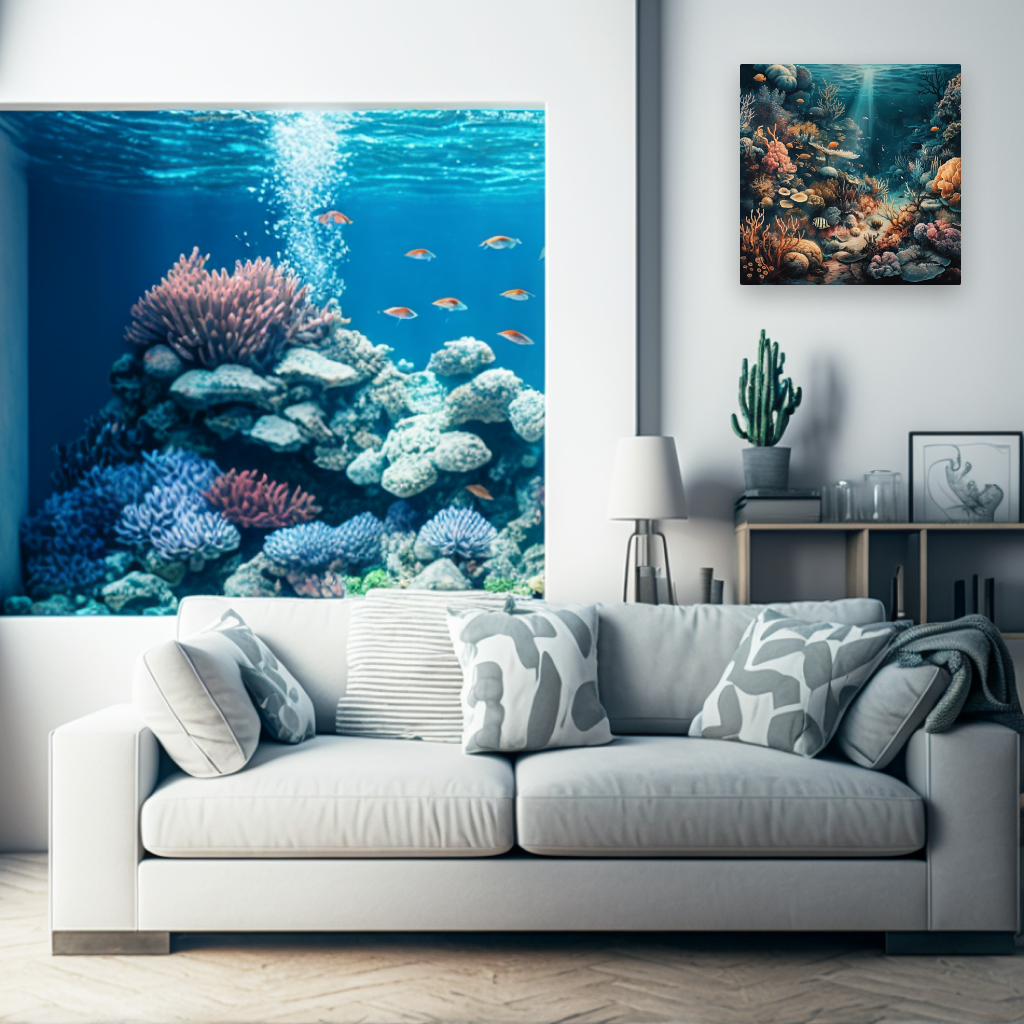 Coral Reef Evening (Canvas Art) - Reef of Clowns