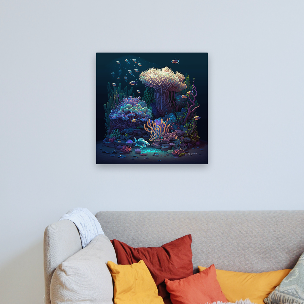 Seabed Symphony Coral Reef (Canvas Art) - Reef of Clowns