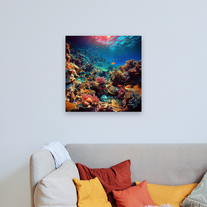 Coral Reef Under the Sun (Canvas Art) - Reef of Clowns