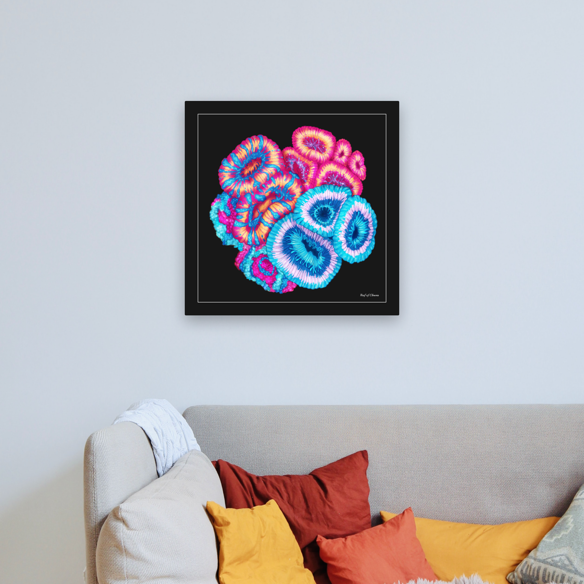 Acanthastrea Coral Garden (Canvas Art) - Reef of Clowns