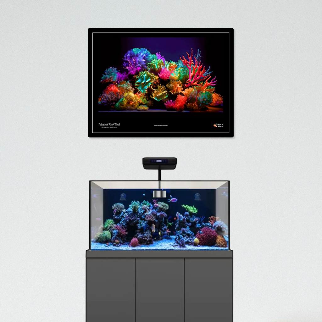 Magical Reef Tank UV Blacklight Tapestry - Reef of Clowns