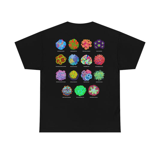 Shirt with 15 Corals on the Back - Reef of Clowns